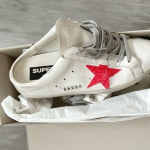 Golden Goose Summer slip ons.